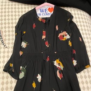 Madewell draped dress with tucked waist